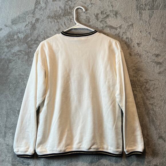 Vintage EP Pro White Crewneck Blue And Gold Stripes Golfing Sportswear Small - Picture 4 of 5